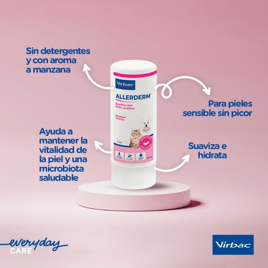 Virbac Allerderm Champ&uacute; Piel Sensible para perros y gatos, , large Imagen numero 7