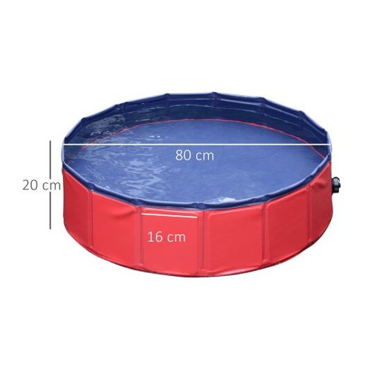 Piscina plegable para mascotas color Rojo, , large image number null