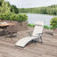 Outsunny Tumbona Plegable Tumbona de Jardín con Respaldo Ajustable en 7 Niveles Almohada y Reposabrazos Carga 165 kg para Piscina Terraza Camping 137x63,5x100,5 cm Beige, , large indicador imagen numero 2