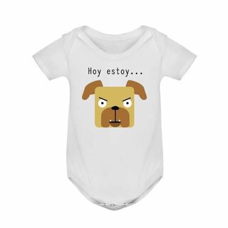 Body bebé "Hoy estoy....enfadado" color Blanco