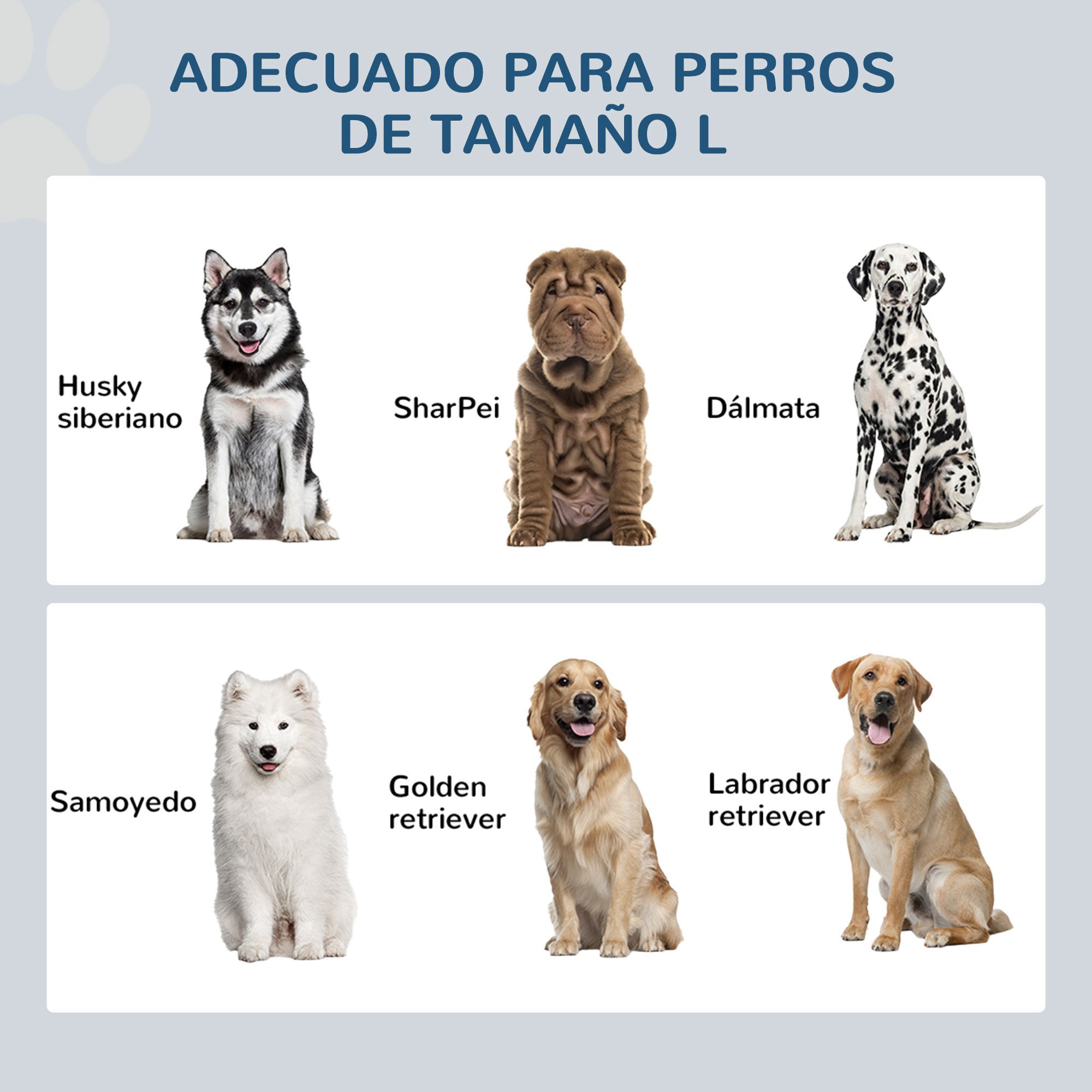 PawHut Comedero Elevado para Perros Grandes Cuencos para Perros con 2 Tazones 2000ml de Acero Inoxidable y Caj&oacute;n Oculto Soporte de Madera para Mascotas 60x30x36 cm Gris y Blanco, , large Imagen numero 4