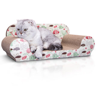 Nobleza Rascador cartón corrugado forma sofá para gatos
