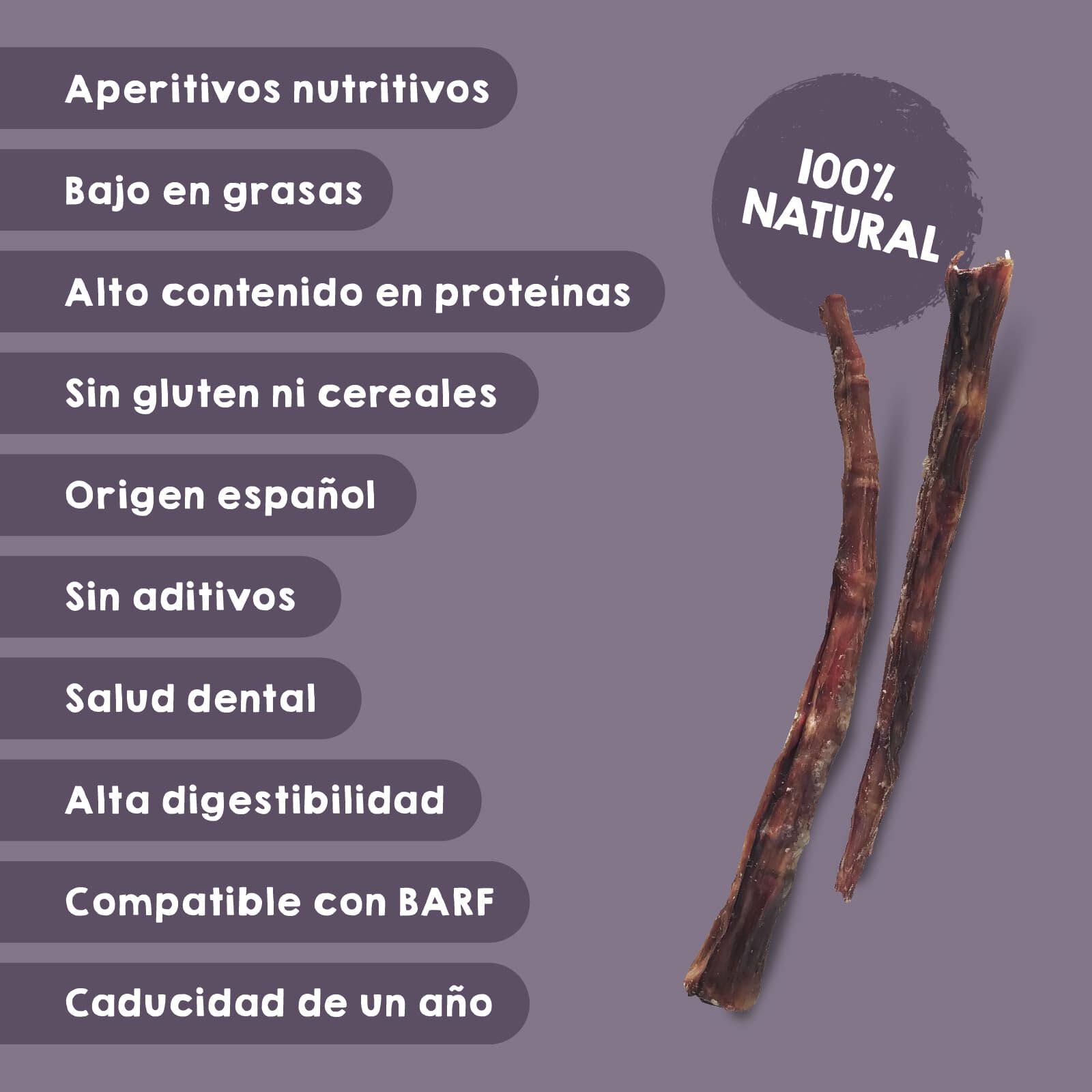 Snack Rabo de Toro para Perros &ndash; 1 x 10 Uds, , large Imagen numero 3