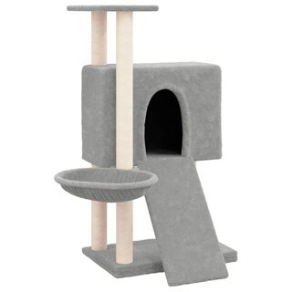 VidalXL Árbol Rascador postes de sisal gris claro para gatos