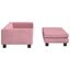 vidaXL Cama para perros con extensión terciopelo rosa 100x50x30 cm, , large indicador imagen numero 3