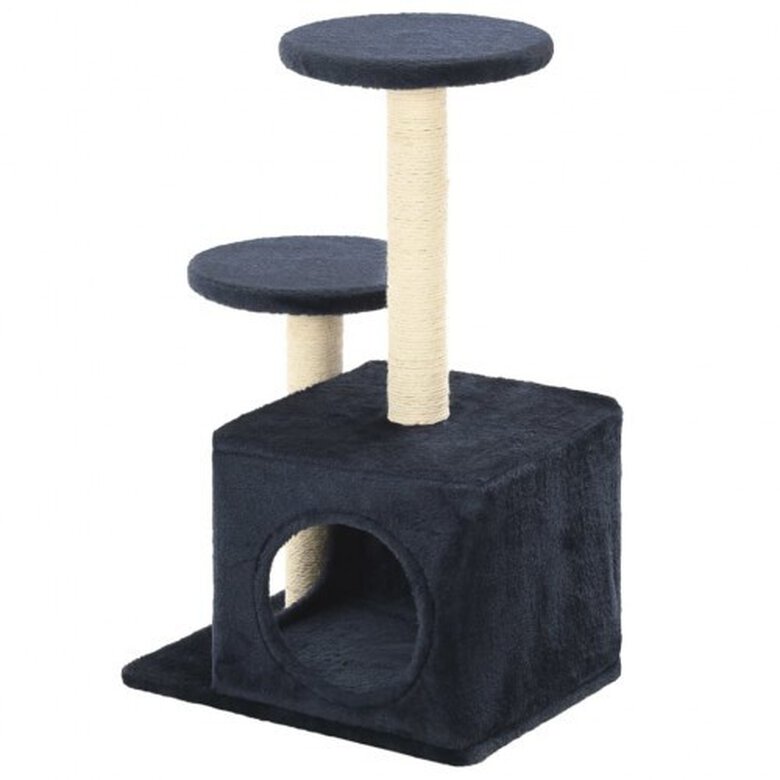 Rascador con poste de sisal para gatos color Azul, , large image number null