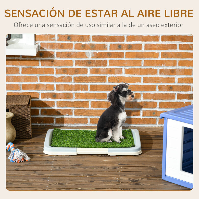 PawHut Inodoro para Perros Arenero para Perros con Césped Artificial