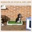 PawHut Inodoro para Perros Arenero para Perros con Césped Artificial Rejilla y Bandeja Desmontable para Entrenamiento de Cachorros en Exterior e Interior 63x48,5x6 cm Multicolor, , large indicador imagen numero 4