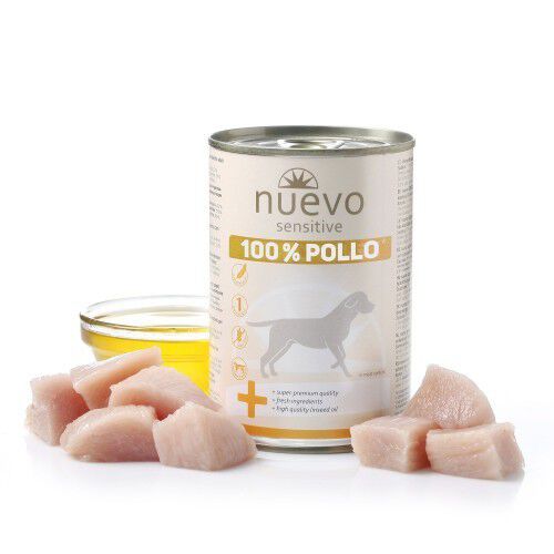 Comida h&uacute;meda Nuevo Sensitive 100% para perros sabor pollo, , large Imagen numero 1