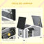 PawHut Caseta para Perros de Madera 97x72x65 cm Casita para Mascotas con Techo Asfáltico Abatible 2 Ventanas Puerta con Cortina y Base Extraíble Gris., , large indicador imagen numero 5