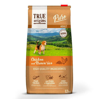 True Origins Pure Adult Pollo y Arroz pienso para perros