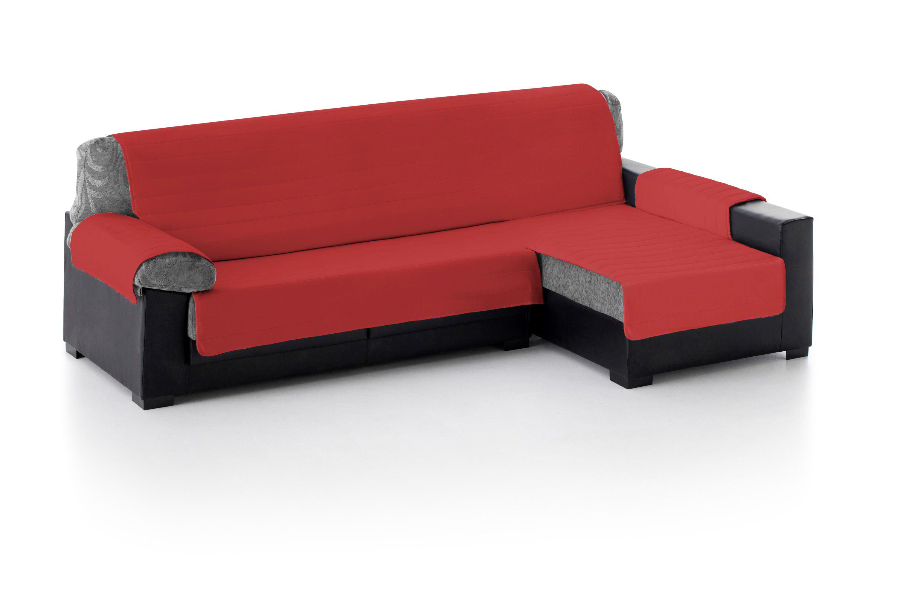 Cubre Sofa Acolchado Chaise Longue Derecho color Granate, , large Imagen numero 3