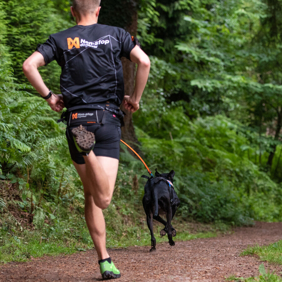 Non-stop dogwear Bungee Correa El&aacute;stica Negra y Naranja para perros, , large Imagen numero 8