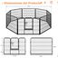 COSTWAY Parque para Perros con 8 Paneles, Parque de Metal Plegable con Puerta para Perros, Conejos, Gatos y Otras Mascotas, Valla para Perros para Interior y Exterior, Negro, (190 x 190 x 60 cm), , large indicador imagen numero 5