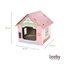 Leeby Hattie casita rascador de cartón rosa para gatos, , large indicador imagen numero 5