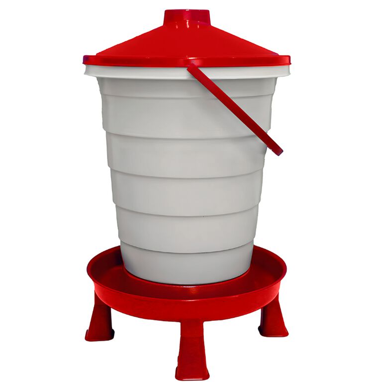 Bebedero de Cubo para Aves de Corral - Gran Capacidad y Facilidad de Uso - con Filtro para Mantener la Calidad del Agua - Bebedero con Patas para Gallinas, Faisanes, Pavos, etc. thumbnail