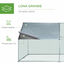 PawHut Gallinero Exterior Grande de Metal Galvanizado 3x4x1,95 m Jaula de Aves con Puerta Cubierta de Tela Oxford Resistente a los Rayos UV y al Agua para Patio Plata, , large indicador imagen numero 4