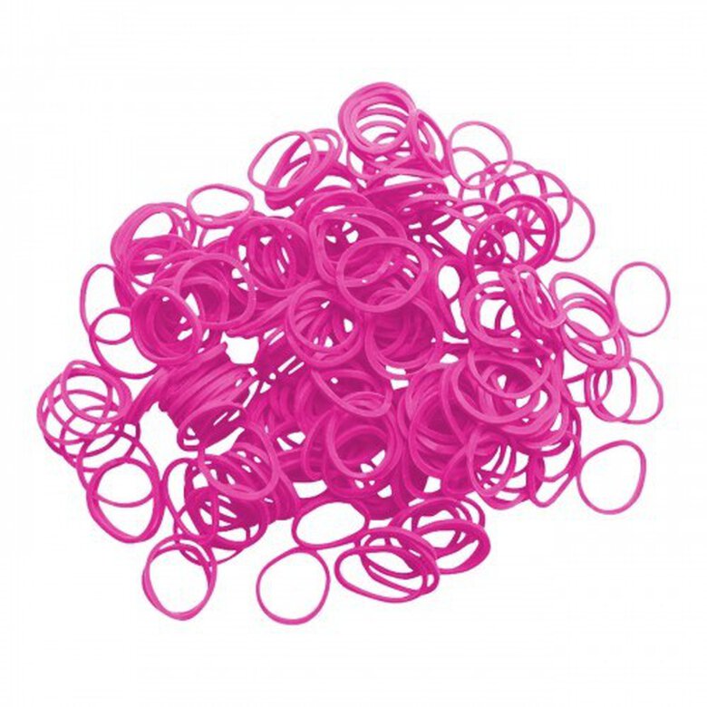 Gomas elásticas para trenzas de crin color Rosa, , large image number null