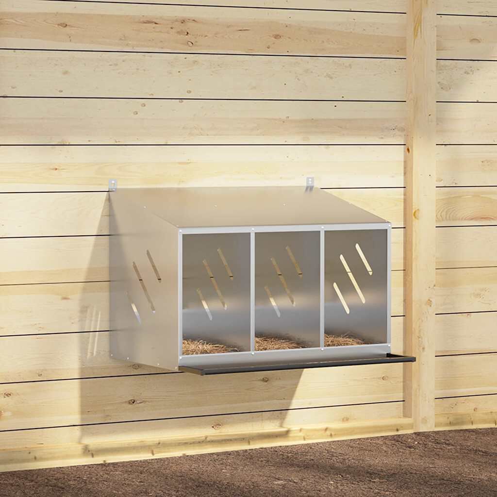 VidaXL Nido Plateado para gallinas thumbnail