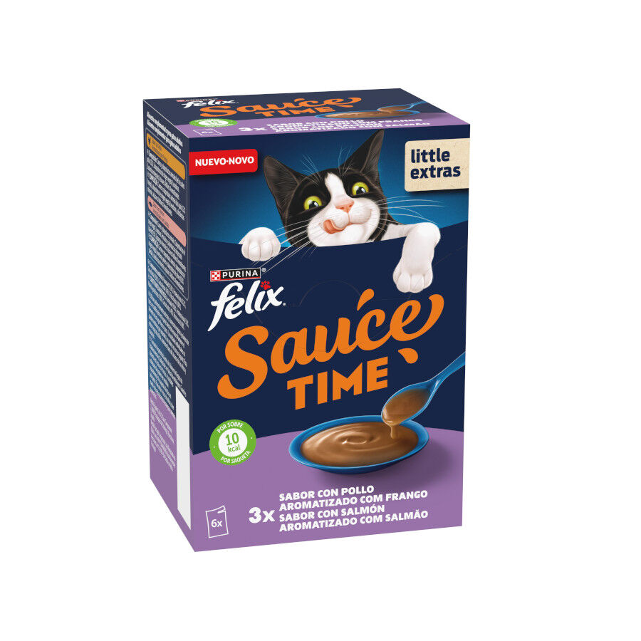 6 x 40 g Felix Cat Salsa de Pollo y Salm&oacute;n para gatos, , large Imagen numero 3