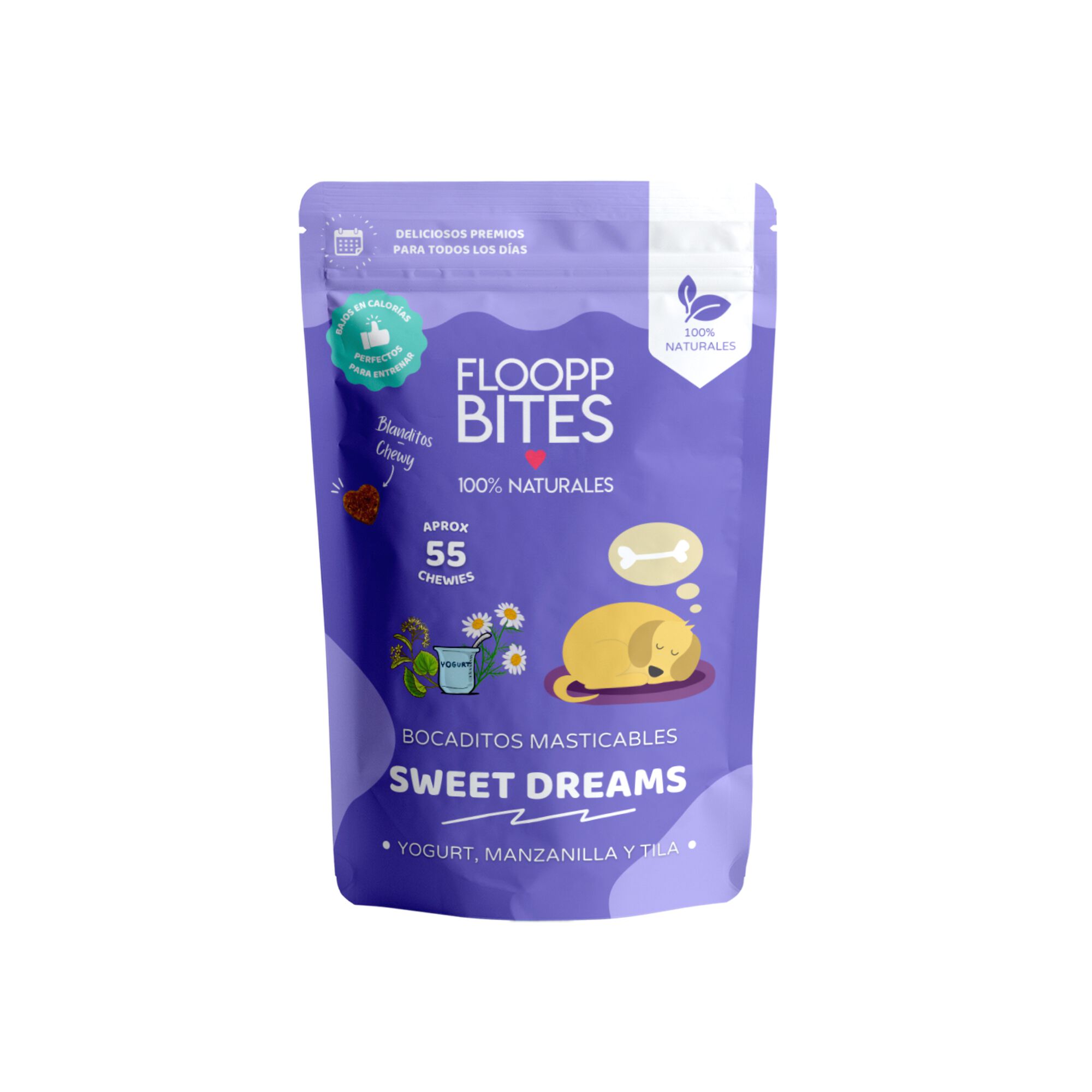 FlooppBITES Dulce Sueños Snacks Naturales para perros- Pack 6