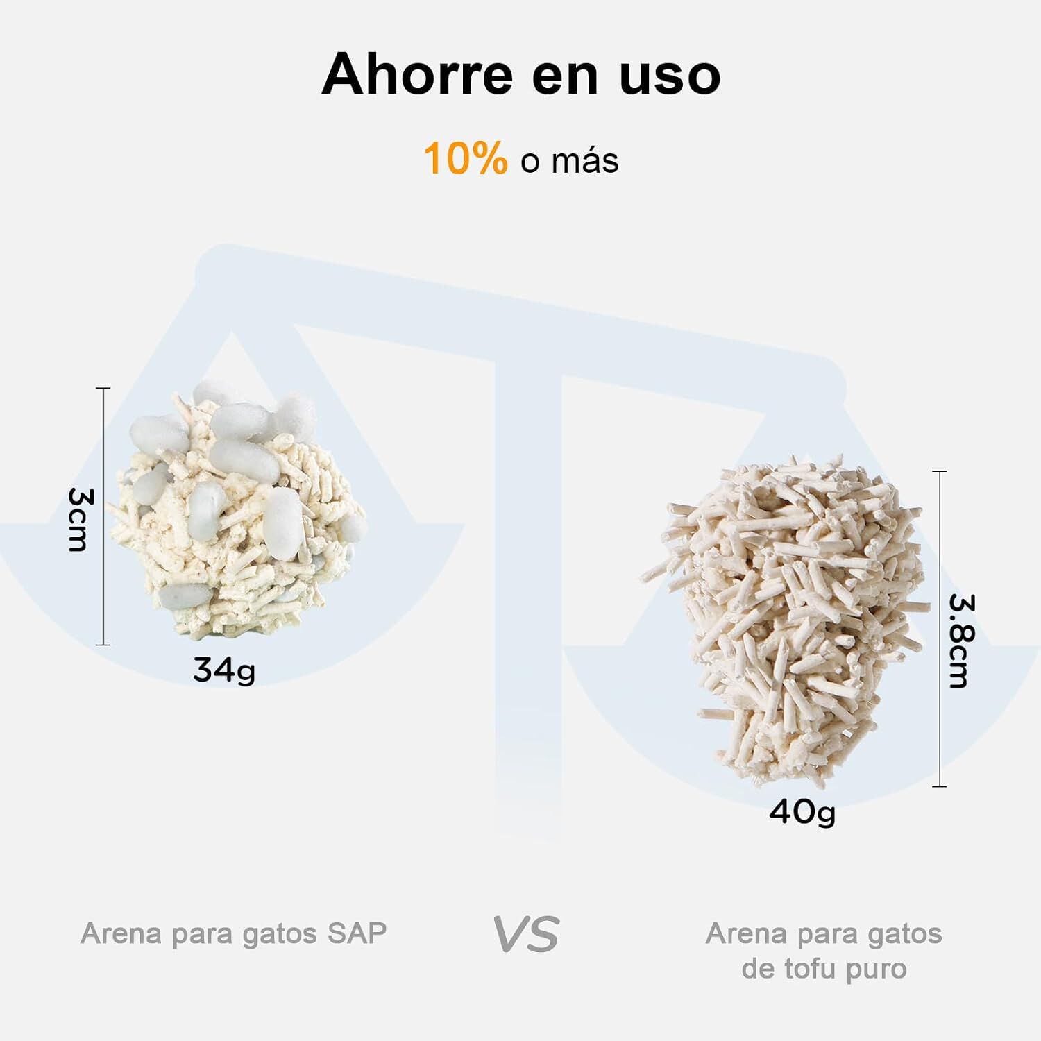 FUKUMARU Arena de Tofu Mixta (SAP) 10 kg Formato Econ&oacute;mico &ndash; Saco Ahorro para Hogares Multigato, , large Imagen numero 4