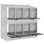 vidaXL Nido para gallinas con 4 compartimentos plateado galvanizado, , large indicador imagen numero 6