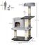 Árbol rascador PawHut para gatos con plataformas casetas ratón color Beige/Gris, , large indicador imagen numero 3
