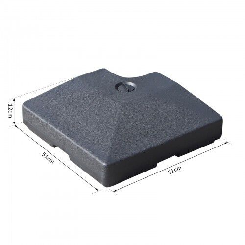 Base de sombrilla Outsunny para el jard&iacute;n color Negro, , large Imagen numero 3