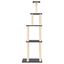 vidaXL Rascador para gatos con postes de sisal gris oscuro 183 cm, , large indicador imagen numero 2