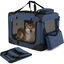 COSTWAY Transport&iacute;n para Perros Plegable, Bolsa Transporte para Gatos con Ventanas de Malla, 3 Puertas y Bolsillos Extra&iacute;bles, Portador de Viaje para Mascotas Interior y Exterior (Azul, S), , large indicador imagen numero 11