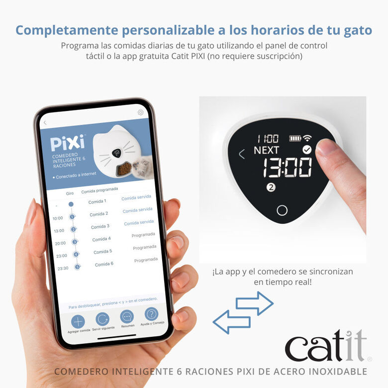 Catit Comedero Inteligente con Bandeja de Acero Inoxidable para gatos thumbnail
