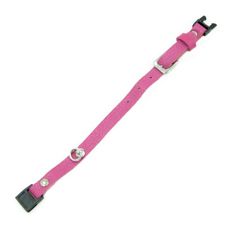 TK-Pet Gante fucsia collar de cuero para gatos image number null
