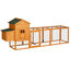 PawHut Gallinero de Madera 297,5x68x118 cm Jaula Grande para 3-6 Gallinas con Techo Asfáltico Corral de Metal Puerta de Pestillo Nido Bandeja Extraíble y Rampa Natural, , large indicador imagen numero 1