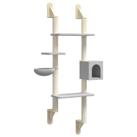vidaXL Árbol rascador pared gris Gatos
