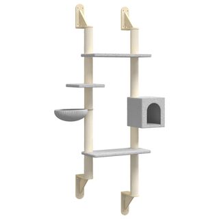vidaXL Árbol rascador pared gris Gatos