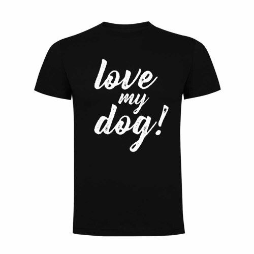 Camiseta hombre &quot;Love my dog&quot; color Negro thumbnail