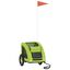 vidaXL Remolque de bicicleta para perros hierro y tela Oxford verde, , large indicador imagen numero 6