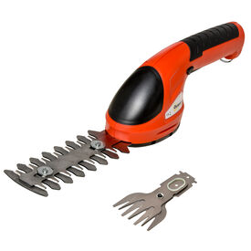 Outsunny Tijeras eléctrica Cortacésped y Arreglasetos 2 en 1  roja y negra para jardín