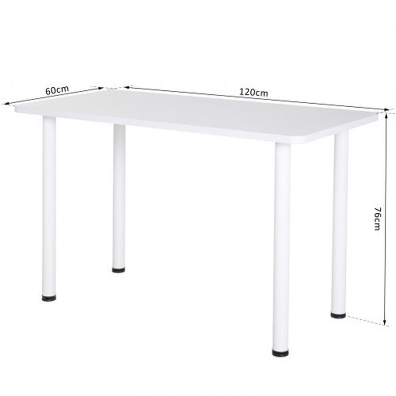 Mesa auxiliar de madera Homcom color Blanco, , large image number null