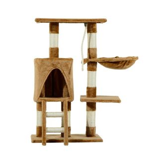 Pawhut árbol rascador con nido marrón para gatos