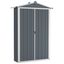 vidaXL Cobertizo de jardín acero galvanizado gris 116x45x175 cm, , large indicador imagen numero 1