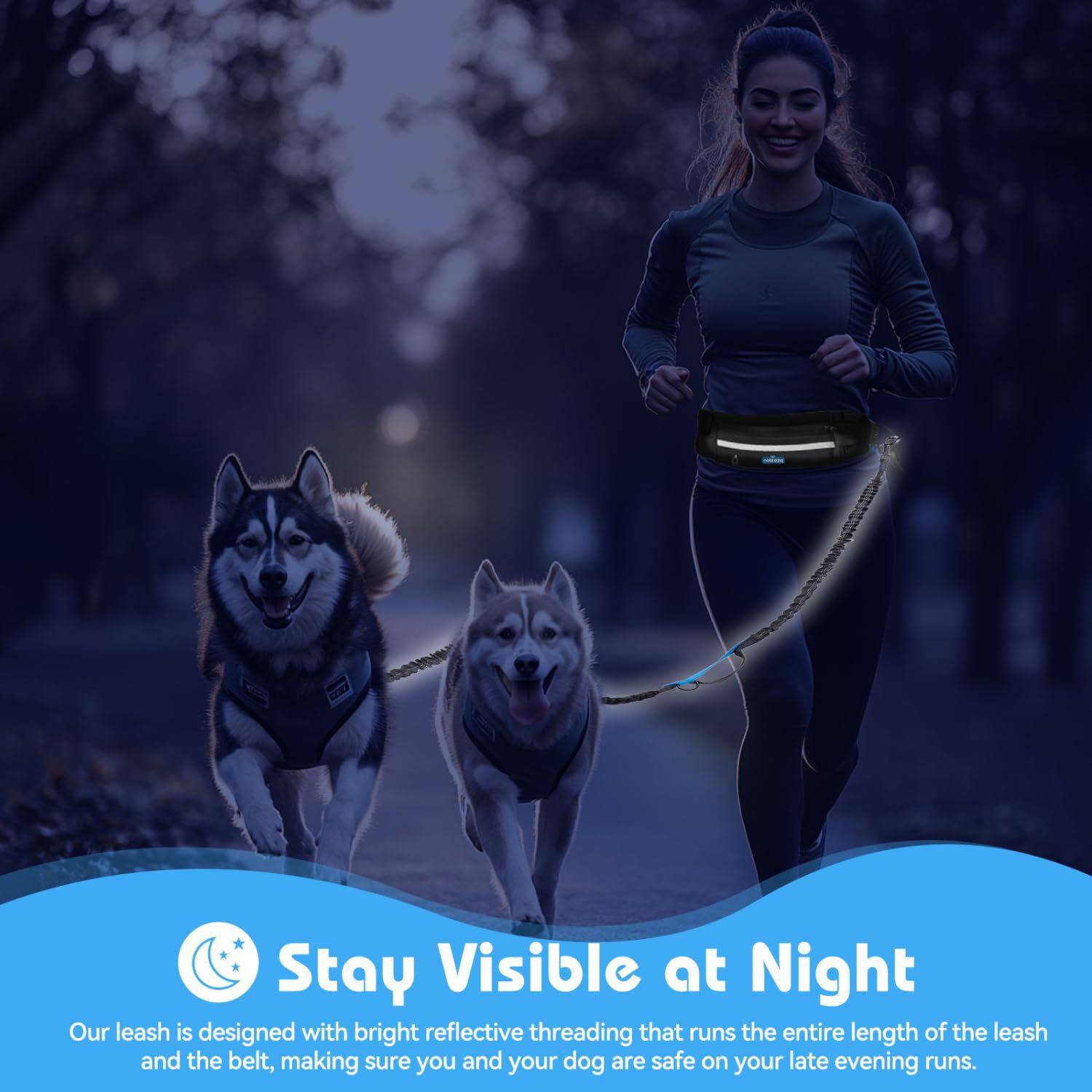 Nobleza Correa Perro Manos Libres con Bolsillo para Perros thumbnail