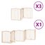 vidaXL Puerta para perros plegable 15 paneles madera de &aacute;lamo 750 cm, , large indicador imagen numero 6