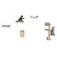 COSTWAY 5PCS Estante de Escalada para Gatos de Pared, Set de Pared de Escalada para Gatos con 4 Niveles, Hamaca, Tabla para Rascar y Almohadillas, 2 Plataformas de Salto de Interior, , large indicador imagen numero 1