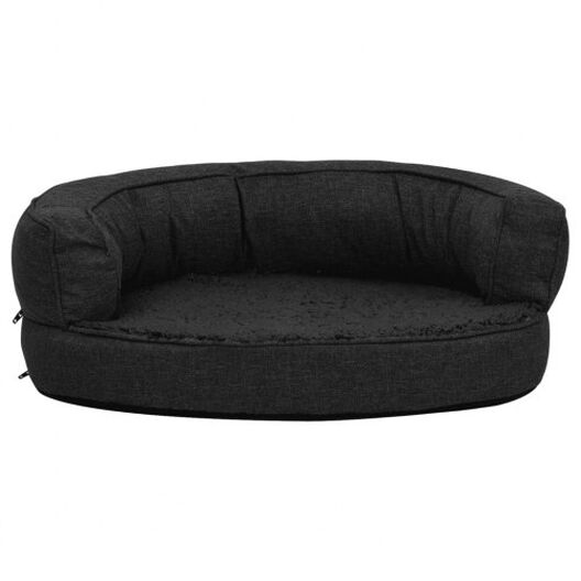 Vidaxl sofá acolchado de poliéster negro para perros, , large image number null
