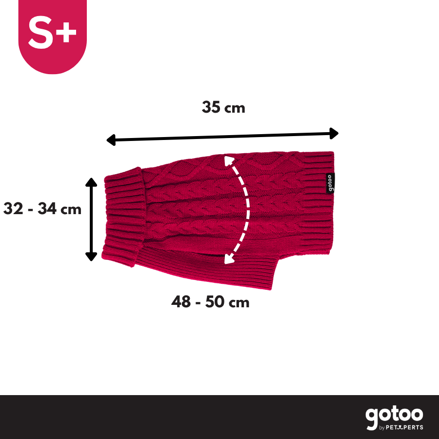 Gotoo Jersey de Punto Rojo para perros, , large Imagen numero 4
