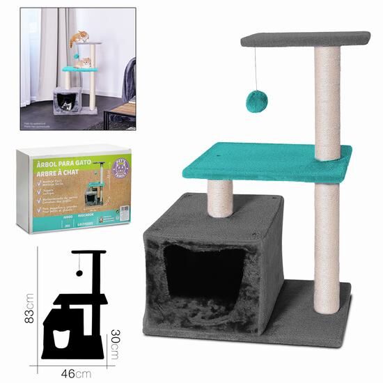 Platz K9 Arbol Con Casa Azul para gatos thumbnail