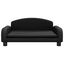 vidaXL Cama para perros de cuero sintético negra 50x40x30 cm, , large indicador imagen numero 7