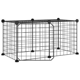 VidaXL Jaula pequeña con techo de metal para Perros